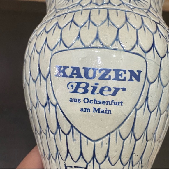 Vintage Handarbeit KAUZEN BIER Stoneware 7” Mug Beer Stein Owl Mug - Picture 13 of 16